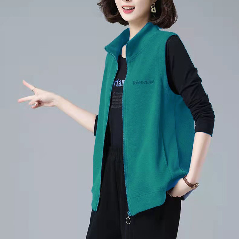 Νέο γυναικείο γιλέκο 2023, Κορεάτικη Έκδοση για Άνοιξη και Φθινόπωρο, Μεγάλο μέγεθος Αμάνικο Κορυφαίο Γυναικείο Μόδα Φερμουάρ Casual Λεπτό Γυναικείο γιλέκο