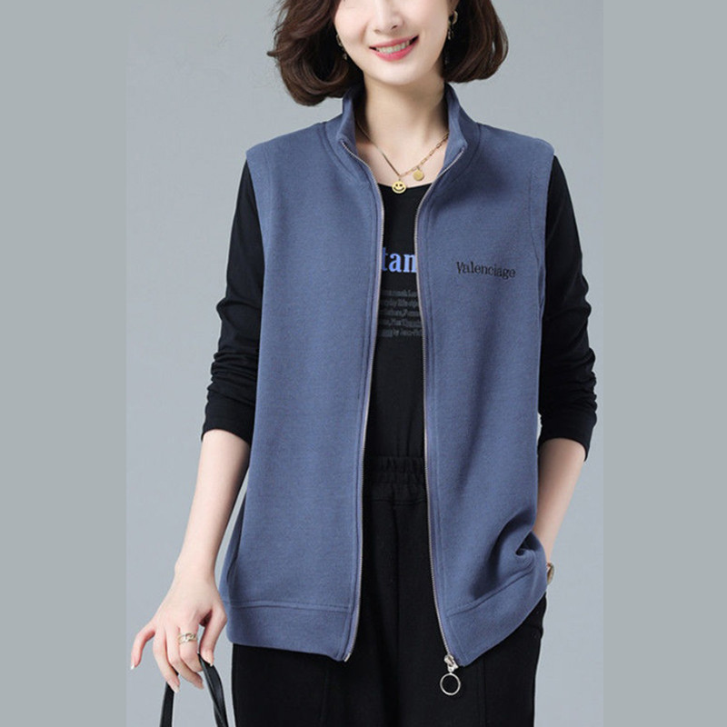 Νέο γυναικείο γιλέκο 2023, Κορεάτικη Έκδοση για Άνοιξη και Φθινόπωρο, Μεγάλο μέγεθος Αμάνικο Κορυφαίο Γυναικείο Μόδα Φερμουάρ Casual Λεπτό Γυναικείο γιλέκο