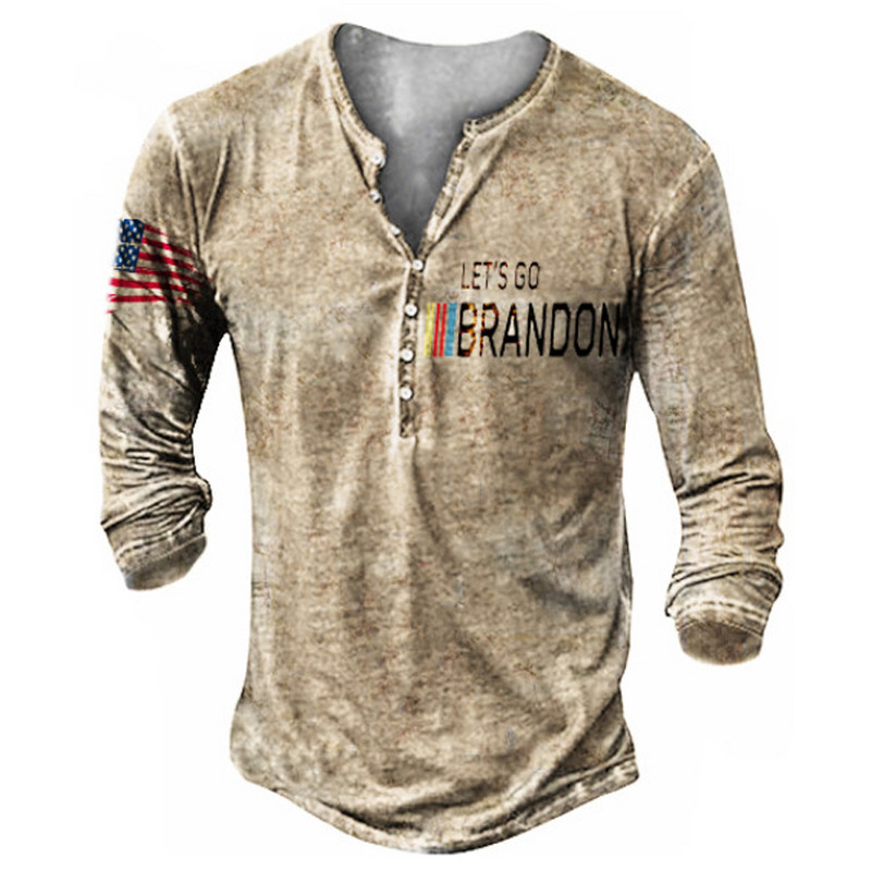 Muška osobnost, modna sportska majica dugih rukava s V ovratnikom i gumbima, muška oversize vintage majica.