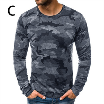 2022 Νέο κλασικό ανδρικό μακρυμάνικο μπλουζάκι παραλλαγής Ανοιξιάτικο φθινόπωρο Στρατιωτικό Tactical Camo T Slim, καθημερινά μπλουζάκια μπλουζάκια