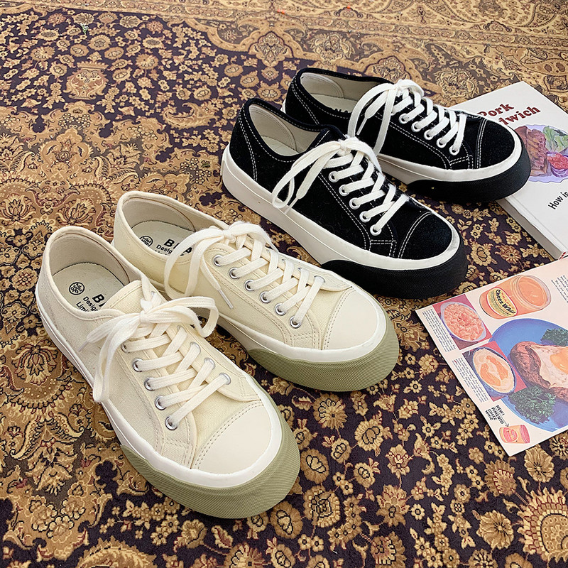 Άνοιξη 2022 Νέα Μόδα Αθλητικά Παπούτσια Γυναικεία Βουλκανιζέ Παπούτσια Καμβάς που αναπνέει περιστασιακά συμπαγή γυναικεία παπούτσια για τρέξιμο Γυναικεία παπούτσια