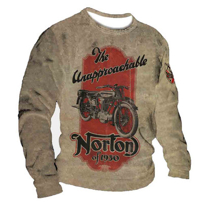 Tricou de stradă cu mâneci lungi imprimat la modă pentru bărbați subțiri de toamnă, tricou personalizat pentru sport în aer liber pentru bărbați.