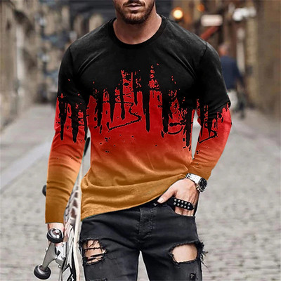 Prevelika muška uska cool majica s okruglim izrezom, personalizirana otmjena muška majica s 3D printom.