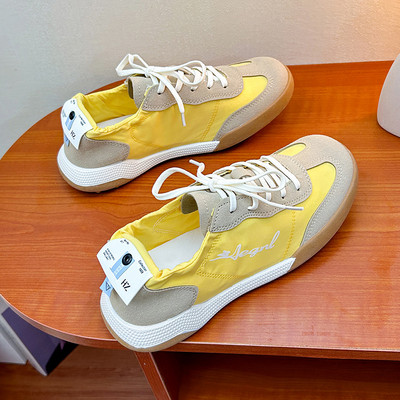 2023, primăvară și toamnă, pantofi albi clasici, pantofi albi, cu șireturi, cu fund plat, pantofi casual pentru femei