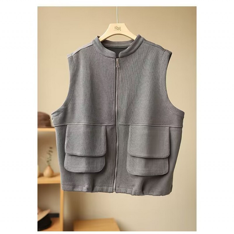 Naiste 2023. aasta prinditud dressipluus kevad-sügis o-kaelusega kampsun, vest Varrukateta kampsun jakk Korea mood tänavarõivad vaba aja veetmiseks