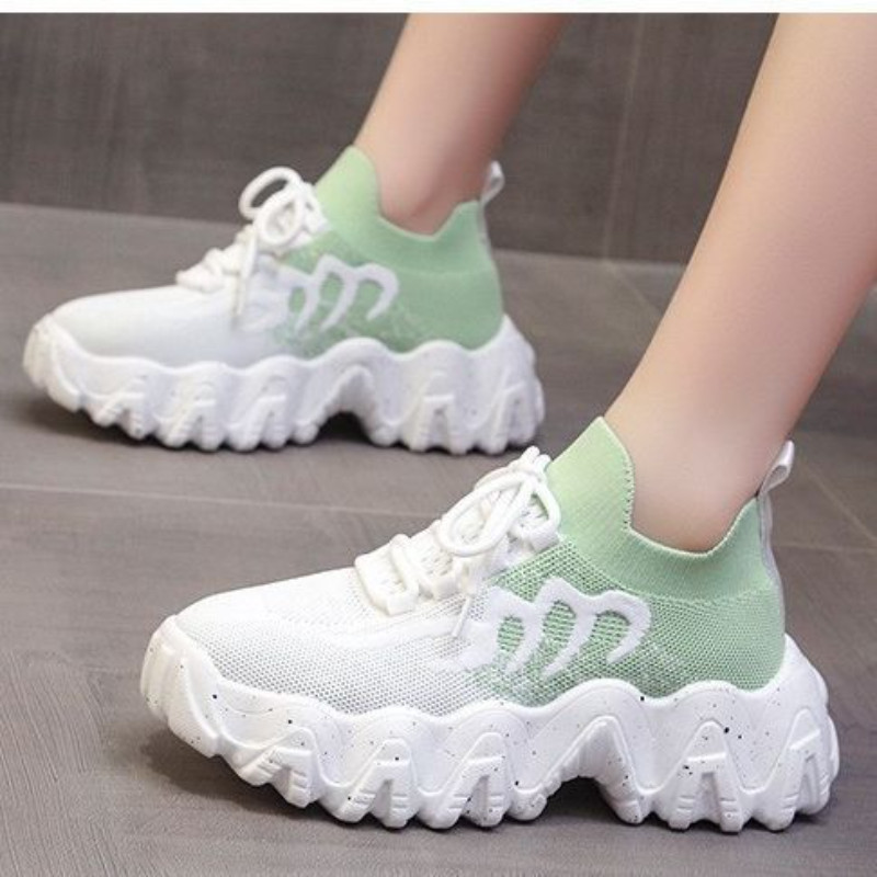 Φθινοπωρινό νέο στυλ Flying Mesh Παπούτσια Dad Ρετρό γυναικεία παπούτσια Μαλακή σόλα Άνετη χοντρή σόλα αθλητικά παπούτσια Γυναικεία αθλητικά παπούτσια 2023