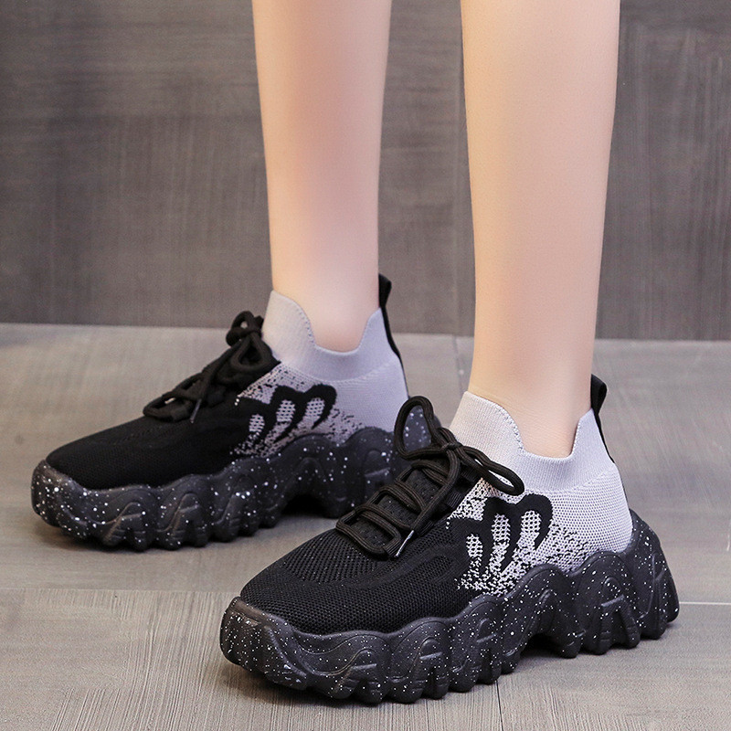 Φθινοπωρινό νέο στυλ Flying Mesh Παπούτσια Dad Ρετρό γυναικεία παπούτσια Μαλακή σόλα Άνετη χοντρή σόλα αθλητικά παπούτσια Γυναικεία αθλητικά παπούτσια 2023