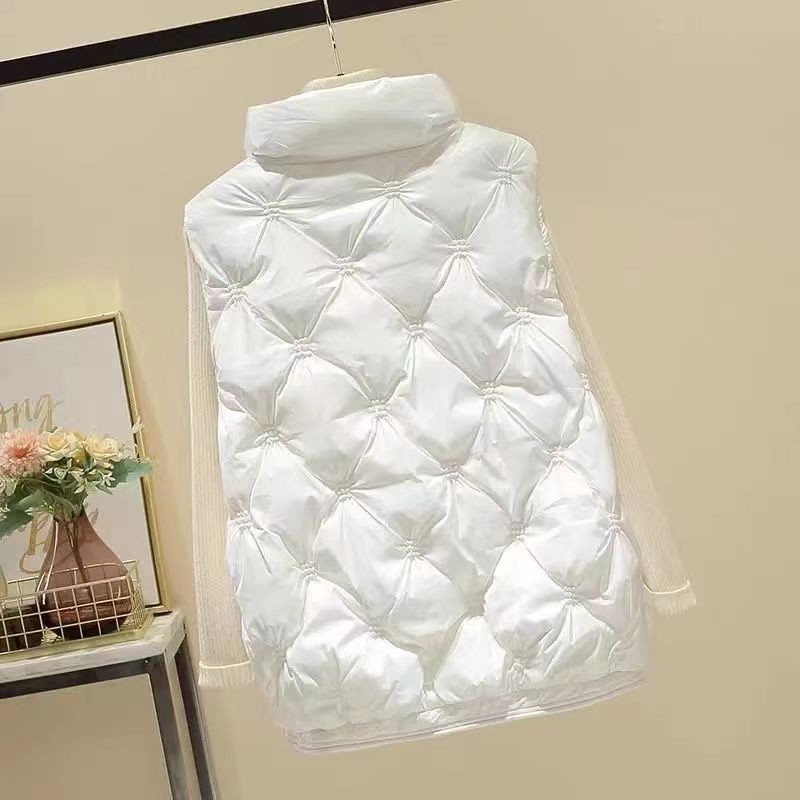 Nauja 2023 m. rudens ir žiemos liemenė, moteriška paltai, apykaklė, šilta liemenė, moteriška striukė, madingi viršutiniai drabužiai, juodi