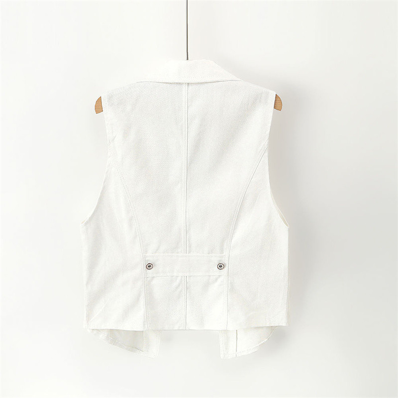 Τζιν Γιλέκο Γυναικείο Μπουφάν 2023 Νέο Κορεάτικο Άνοιξη Φθινόπωρο Αμάνικο Γυναικείο Μπουφάν Τζιν Τζιν Γιλέκο Γιλέκο Γυναικεία μπλουζάκια