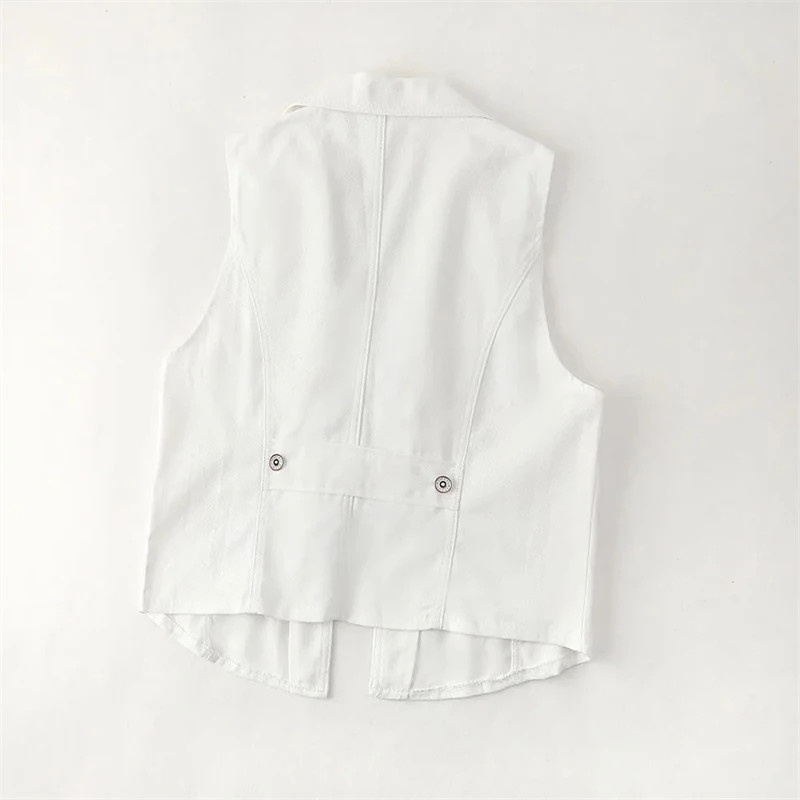 Τζιν Γιλέκο Γυναικείο Μπουφάν 2023 Νέο Κορεάτικο Άνοιξη Φθινόπωρο Αμάνικο Γυναικείο Μπουφάν Τζιν Τζιν Γιλέκο Γιλέκο Γυναικεία μπλουζάκια