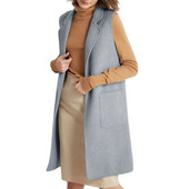 2023 Jesen Zima Novi divlji ženski vuneni ženski dugi uski korejski ženski prsluk Gornja odjeća Modni ženski elegantni kaput za slobodno vrijeme