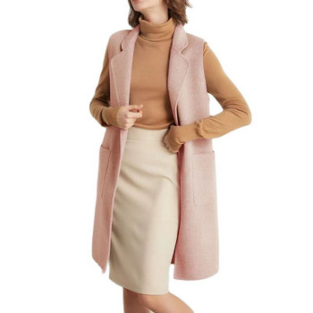 Φθινόπωρο 2023 Χειμώνας Νέα άγρια γυναικεία μάλλινα γυναικεία μακρύ λεπτό κορεάτικο γυναικείο γιλέκο outwear Leisure Fashion Γυναικείο κομψό παλτό
