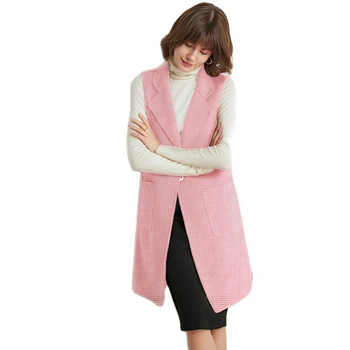 Φθινόπωρο 2023 Χειμώνας Νέα άγρια γυναικεία μάλλινα γυναικεία μακρύ λεπτό κορεάτικο γυναικείο γιλέκο outwear Leisure Fashion Γυναικείο κομψό παλτό