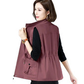 Γυναικείο γιλέκο μόδας Νέο 2023 Άνοιξη Φθινόπωρο Μεσήλικη μητέρα Με φόδρα Αμάνικο Casual Γιλέκο Γιλέκα Παλτό Σακάκι Γυναικείο