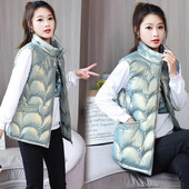 Χειμώνας 2023 Νέες Γυναικείες Ζεστό γυαλιστερό πουπουλένιο βαμβακερό μπουφάν πάρκα μόδας Leisure Άνετο γυναικείο γιλέκο Παχύ γυναικείο παλτό