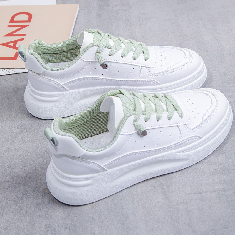 Viimased kevad-sügis valged kingad Naiste platvormkingad Naiste moed tossud Kvaliteetsed PU vabaajajalatsid Naiste kingad jalanõud