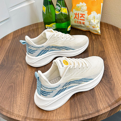 2023 Γυναικεία πάνινα παπούτσια για τρέξιμο Άνοιξη Καλοκαίρι Αθλητικά παπούτσια για τρέξιμο που αναπνέουν Γυναικεία παπούτσια τένις Καλάθια Femme Compensées