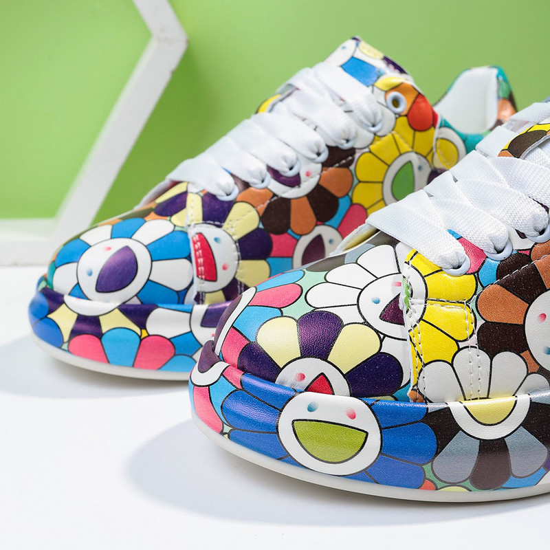 Naiste tossud suvised sügismoe platvormid välistossud Trend Graffiti kingad Mugavad nööriga lamedad tossud