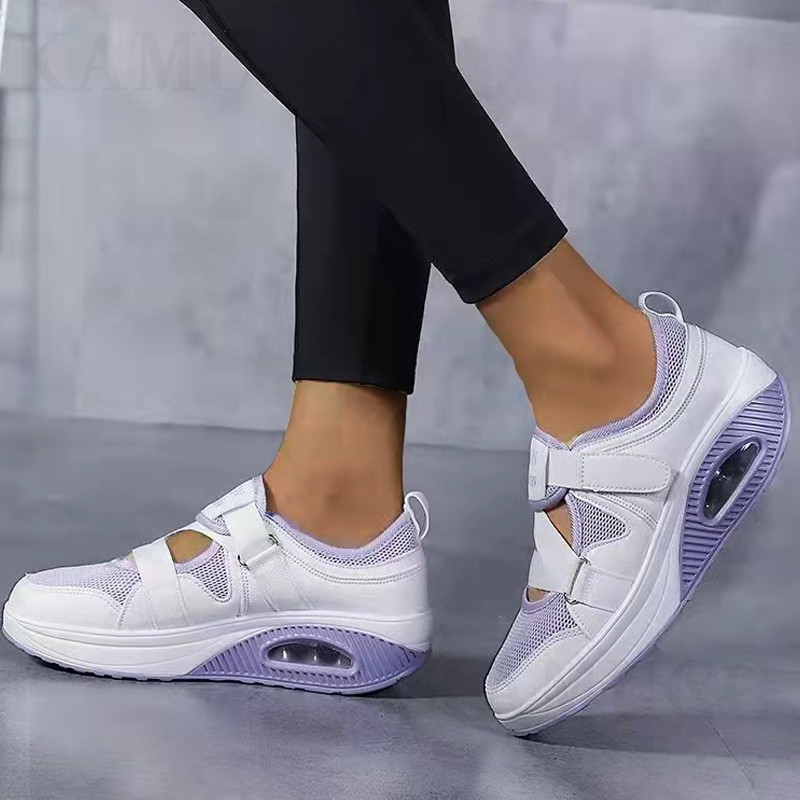 Tenisice Ženske cipele za slobodno vrijeme Ženska platforma Ljetne šuplje mrežaste cipele Prozračne cipele Cipele na tanku kosu Ženske cipele za fitness Ravne cipele za veće veličine