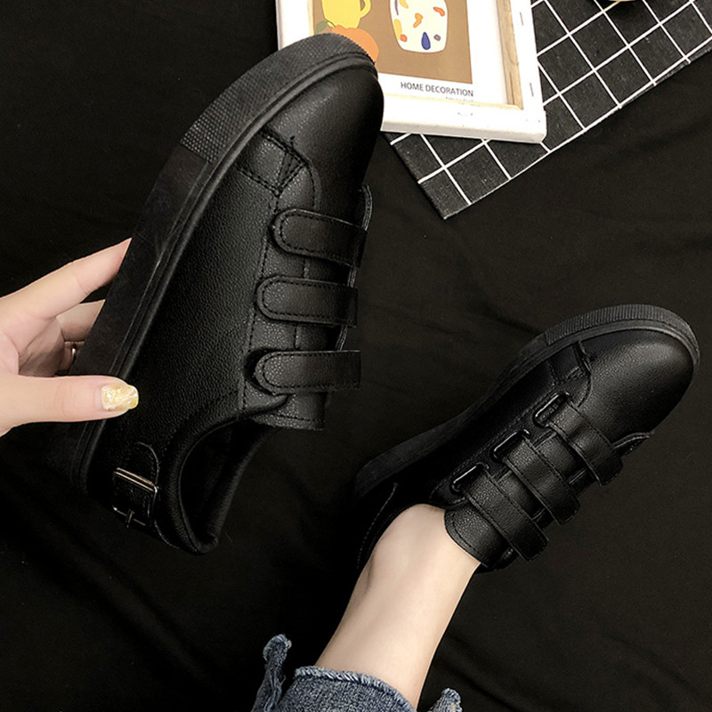 Γυναικεία HOok&LOOP Λευκά Αθλητικά Παπούτσια Summer Round Head Vulcanized παπούτσια 2022 Simplicity Outdoor Αντιολισθητικά Γυναικεία φοιτητικά παπούτσια casual