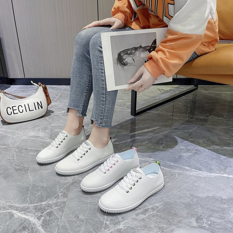 Naiste vulkaniseeritud jalatsid hingavad mugavad augud välispordijalatsid Suvised jooksujalatsid moelauajalatsid Paks tald