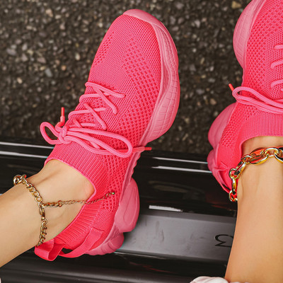 Lamedad paksud tossud naiste jalanõud, suvised vabaaja hingavad võrk, pluss 44 jalanõud, platvorm, sportlik jooksujalatsid Vulcanize