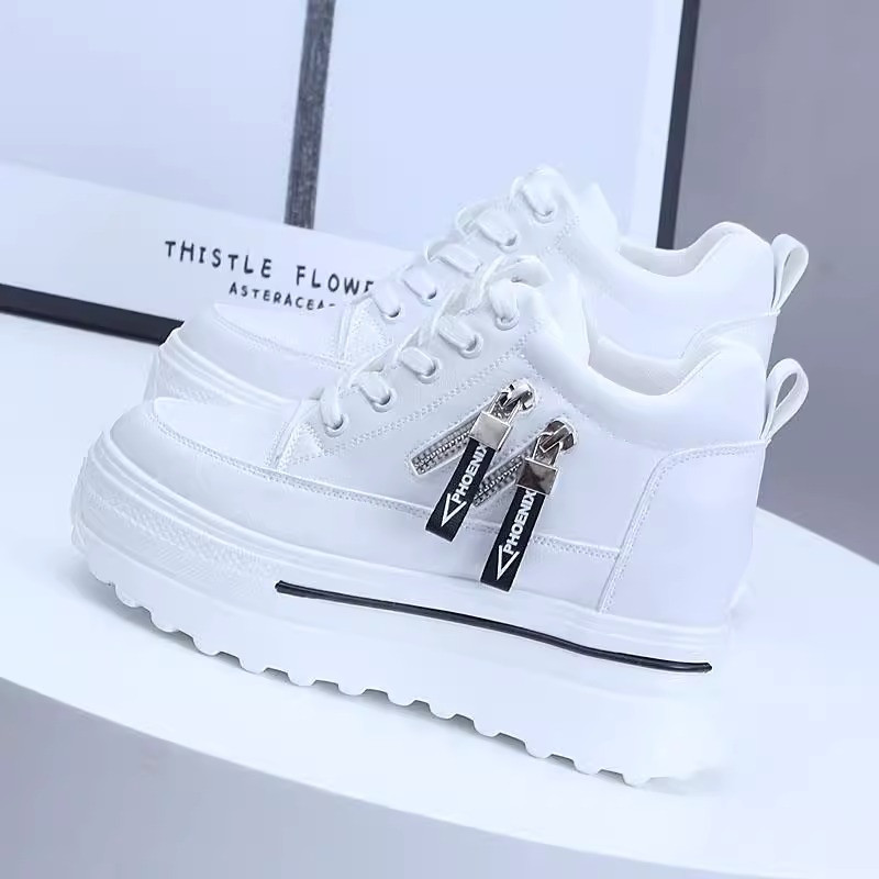 2023. aasta naiste tossud kõrge platvormiga kingad 8 cm kiilukontsad õues kevad, sügisene nahk, paksud kingad, nööriga vabaajajalatsid, naine