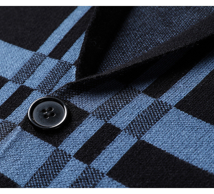 Novi muški proljetni korejski pleteni kardigan vrhunske marke Modni karirani pulover Kaput Muški jesenski luksuzni džemperi za slobodno vrijeme