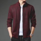 Novi ležerni visokokvalitetni kardigan Muški pleteni pulover Zimska odjeća Muška pletena jakna Kaput