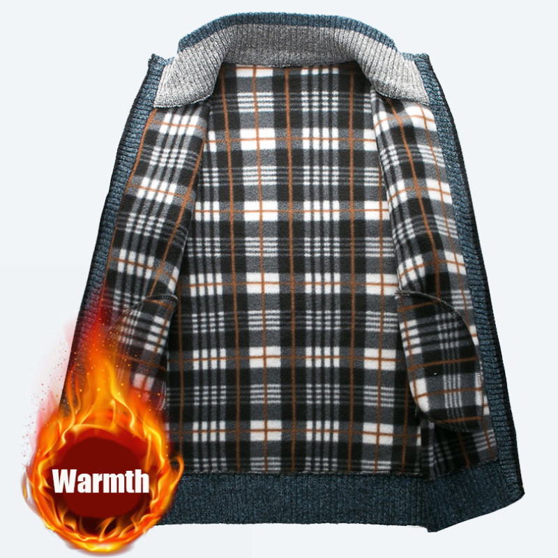 Novi ležerni visokokvalitetni kardigan Muški pleteni pulover Zimska odjeća Muška pletena jakna Kaput