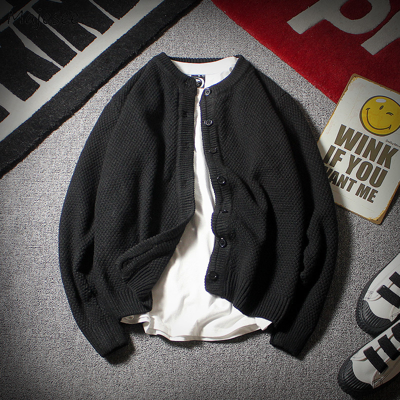 Must kampsun kampsun Harajuku meeste vabaaja kootud kampsun Hip Hop tänavarõivad lahtised kudumid topsid