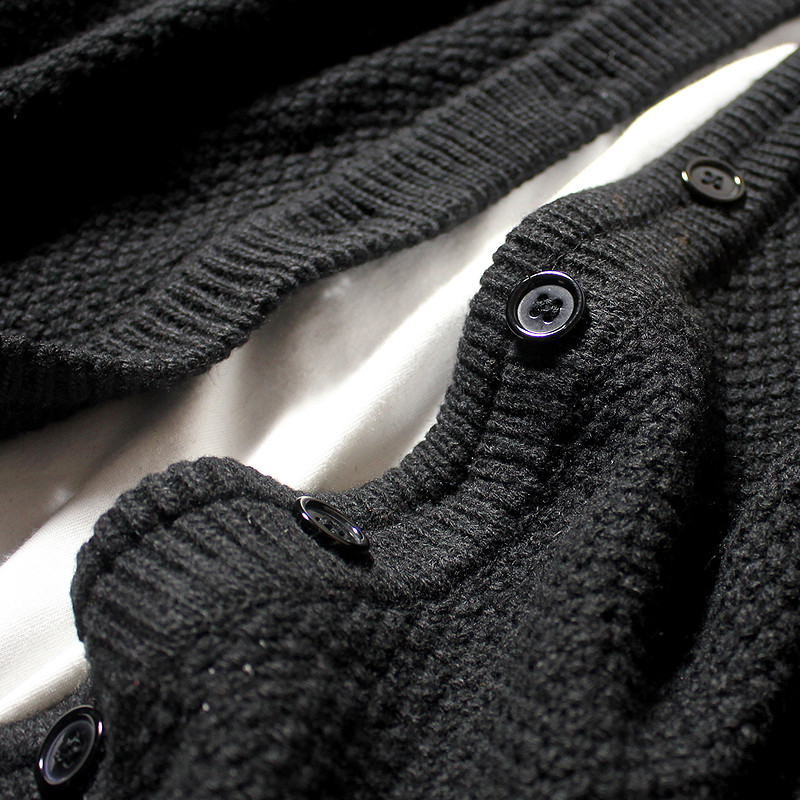 Must kampsun kampsun Harajuku meeste vabaaja kootud kampsun Hip Hop tänavarõivad lahtised kudumid topsid