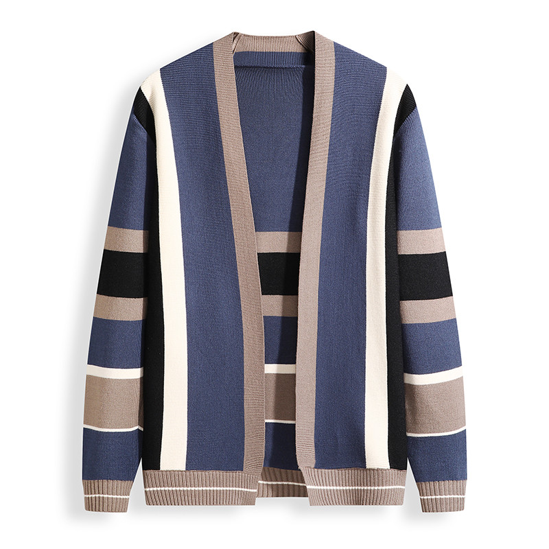 Kardigan Muški pleteni pulover Muška vanjska odjeća Top pletena jednobojna ležerna korejska modna pletena jakna Kaput