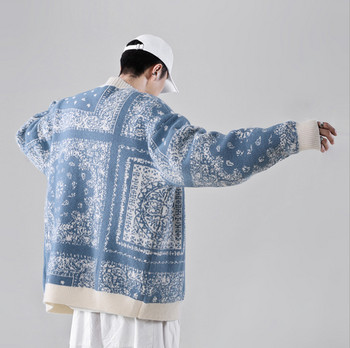 Ζακέτα ιαπωνικής εθνοτικής μόδας Streetwear Harajuku Casual πουλόβερ Ανδρικά ρούχα Πουλόβερ Ρετρό χαλαρό ζευγάρι Ανδρικό