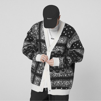 Ζακέτα ιαπωνικής εθνοτικής μόδας Streetwear Harajuku Casual πουλόβερ Ανδρικά ρούχα Πουλόβερ Ρετρό χαλαρό ζευγάρι Ανδρικό