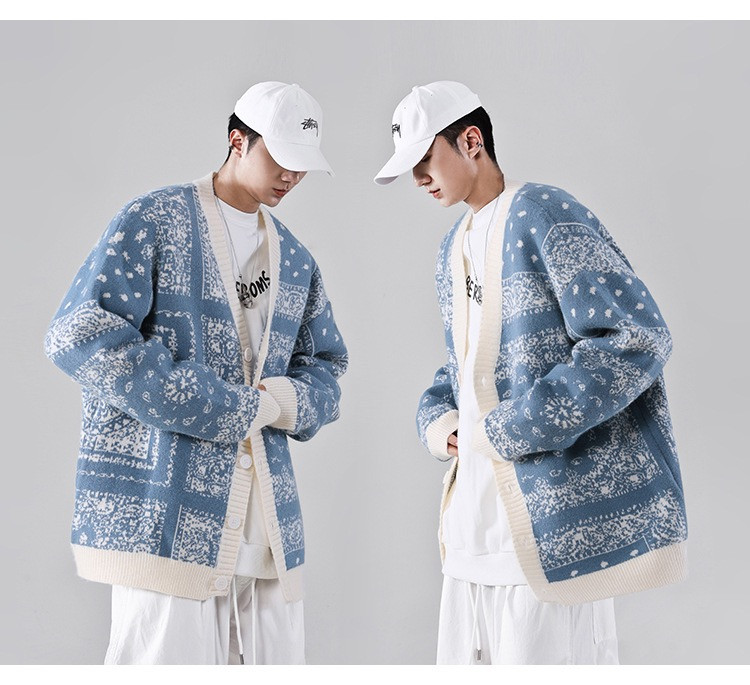 Jaapani etniline mood Kampsun Tänavarõivad Harajuku vabaaja kampsun Meeste rõivad Kampsun Retro avar paar meeste rõivad