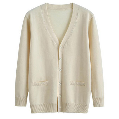 Korejski kardigan muški džemper pleteni gornji dio muške odjeće tamnoplavi džemper dugih rukava s v izrezom oversize džemper jakna muški kaput