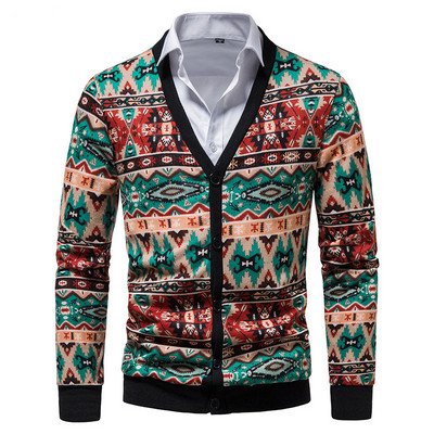 Vintage mustriga kootud kašmiirkardigan meeste 2022 brändi Slim Fit Casual V kaelusega vabaaja kampsun meeste kampsun Hombre xxl