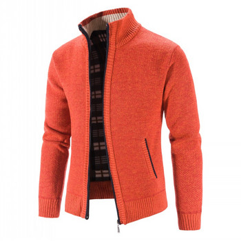 Нов пролетен есенен плетен пуловер Мъжка модна прилепнала жилетка Мъжки ежедневни пуловери Палта Едноредна мъжка жилетка
