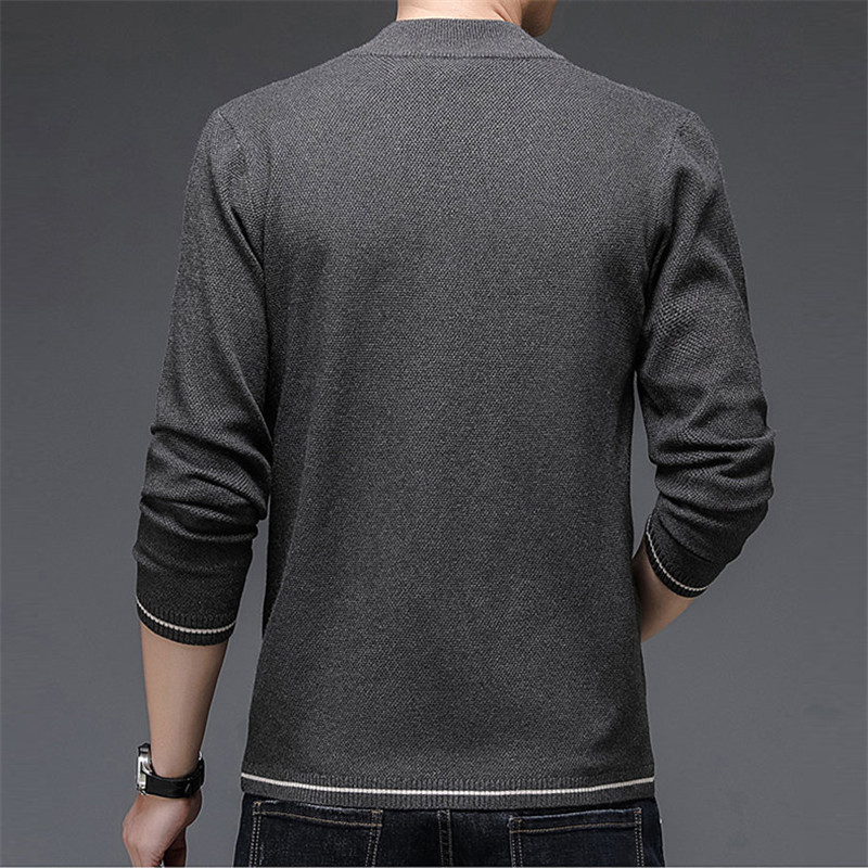 Νέα ανδρικά πλεκτά ζακέτα με λεπτή εφαρμογή Ανδρικό φθινοπωρινό χειμωνιάτικο πουλόβερ Ανδρικά πλεκτά μπουφάν casual μόδας Αντρική ζακέτα