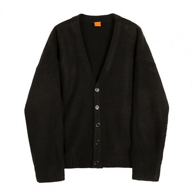 Stiilne kampsun mantel paksendatud külmakindel pehme meeste sügistalv ühevärviline nööbid plekist silmkoeline mantel