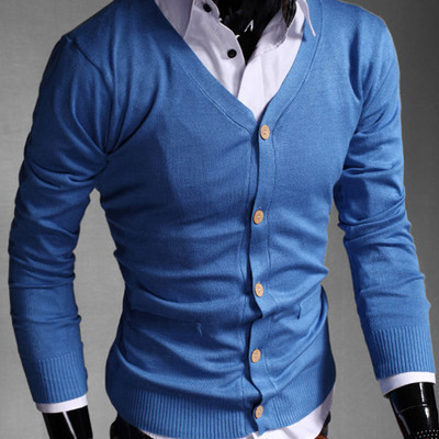 Φθινοπωρινό βαμβακερό πουλόβερ ανδρική ζακέτα Casual μακρύ μακρυμάνικο ανδρική ζακέτα πλεκτή ανδρική ζακέτα Plus μέγεθος Λεπτό με λαιμόκοψη V Ανδρικό πουλόβερ 3XL