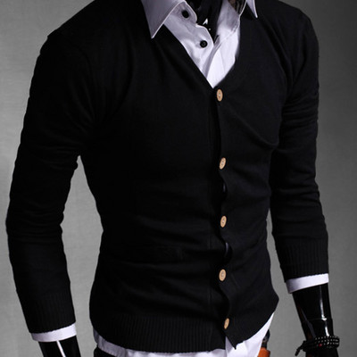 Φθινοπωρινό βαμβακερό πουλόβερ ανδρική ζακέτα Casual μακρύ μακρυμάνικο ανδρική ζακέτα πλεκτή ανδρική ζακέτα Plus μέγεθος Λεπτό με λαιμόκοψη V Ανδρικό πουλόβερ 3XL