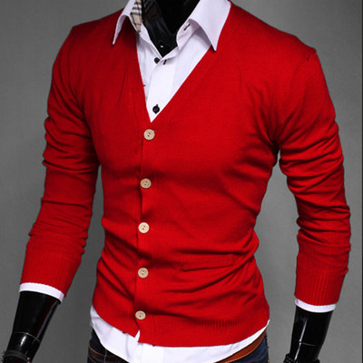 Φθινοπωρινό βαμβακερό πουλόβερ ανδρική ζακέτα Casual μακρύ μακρυμάνικο ανδρική ζακέτα πλεκτή ανδρική ζακέτα Plus μέγεθος Λεπτό με λαιμόκοψη V Ανδρικό πουλόβερ 3XL