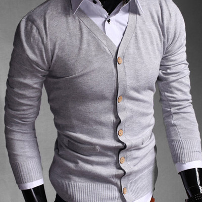 Φθινοπωρινό βαμβακερό πουλόβερ ανδρική ζακέτα Casual μακρύ μακρυμάνικο ανδρική ζακέτα πλεκτή ανδρική ζακέτα Plus μέγεθος Λεπτό με λαιμόκοψη V Ανδρικό πουλόβερ 3XL