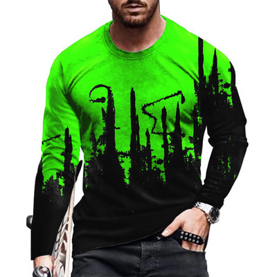 Τρισδιάστατη εκτύπωση Ζωγραφική Αφηρημένη μακρυμάνικη ανδρική μπλούζα πανκ περιστασιακή μόδα Hip-hop ανδρικά ρούχα Κορυφαία αθλητικά