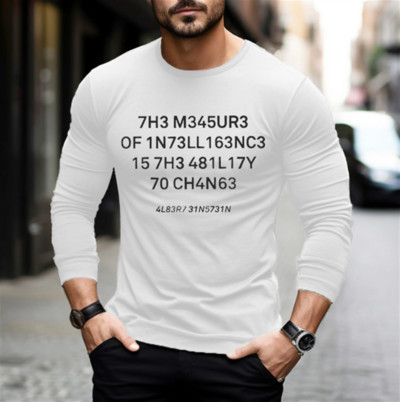 Majice s dugim rukavima s natpisom za muškarce Pamučna majica s printom Prevelika odjeća za starce Ulična odjeća Vintage Top majica kratkih rukava Muška odjeća