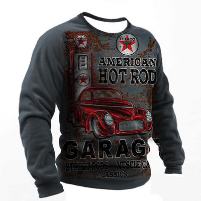 Vintage pamučna majica kratkih rukava za muškarce Route 66 majice dugih rukava s printom Outdoor Biker T-shirt Oversized Tee Shirt Muška motociklistička odjeća