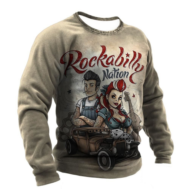 Vintage pamučna majica kratkih rukava za muškarce Route 66 majice dugih rukava s printom Outdoor Biker T-shirt Oversized Tee Shirt Muška motociklistička odjeća