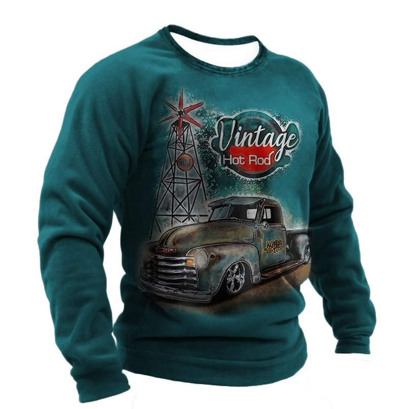 Vintage pamučna majica kratkih rukava za muškarce Route 66 majice dugih rukava s printom Outdoor Biker T-shirt Oversized Tee Shirt Muška motociklistička odjeća